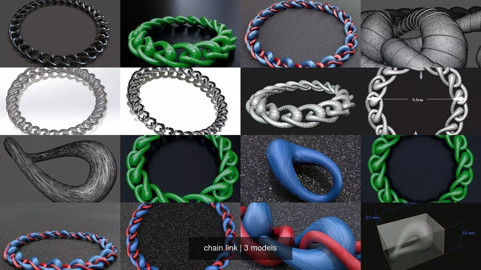 chain link 3D Model Collection_0