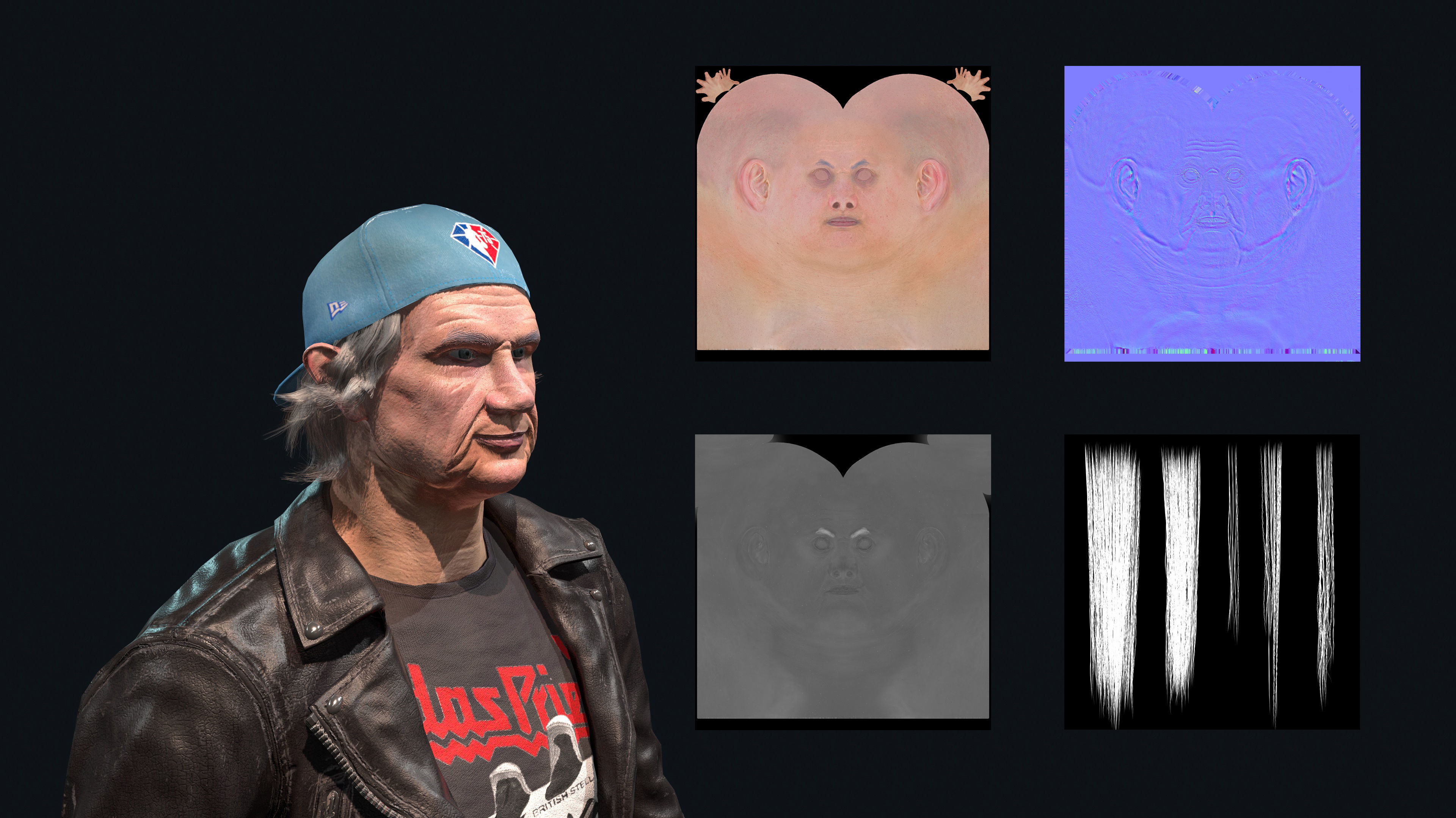 Jacket T-shirt Low-poly 3D model_2