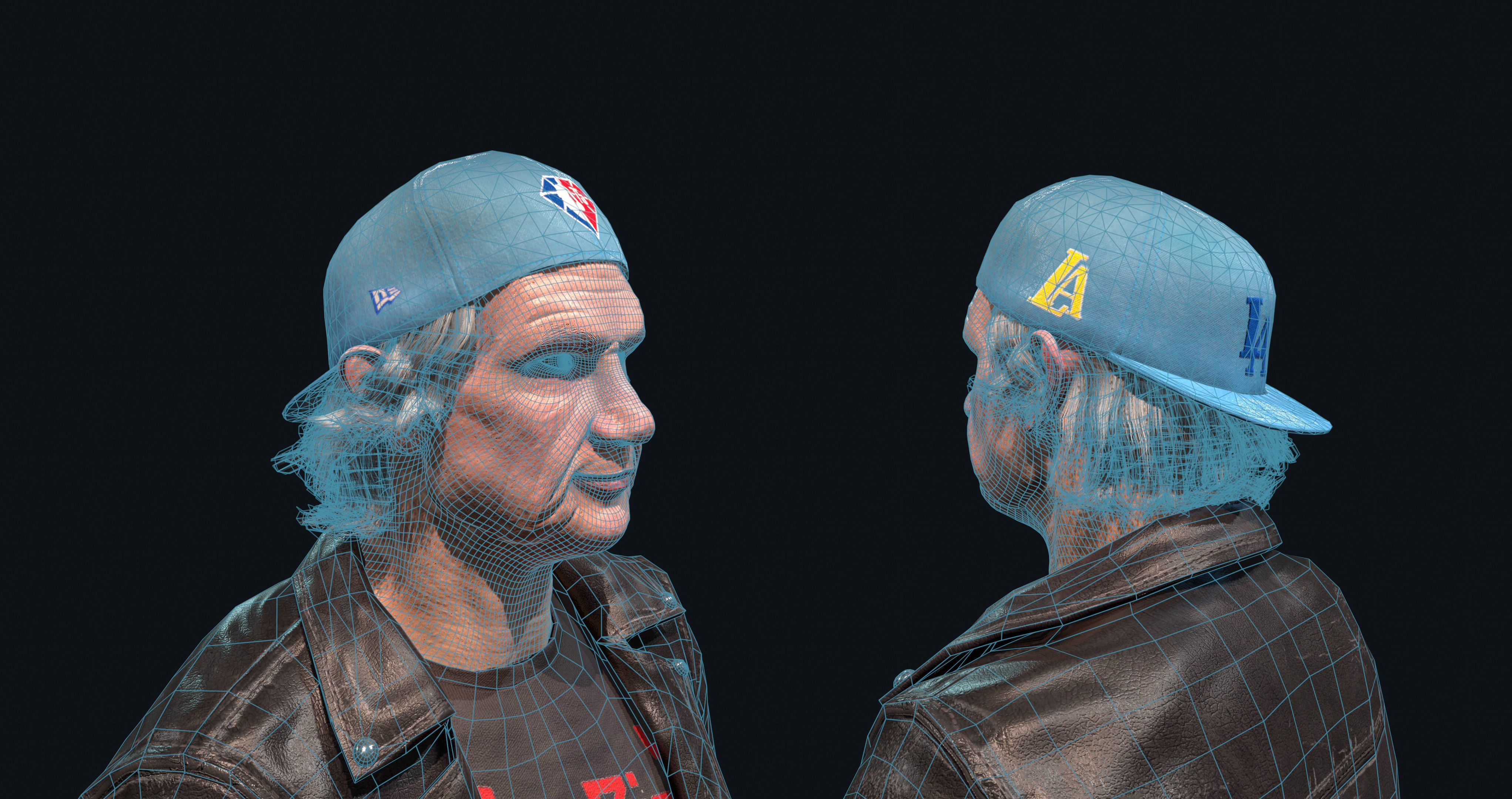 Jacket T-shirt Low-poly 3D model_4