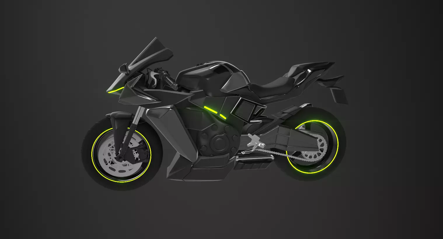 Current Adventure Motorcycle Low-poly 3D model_0