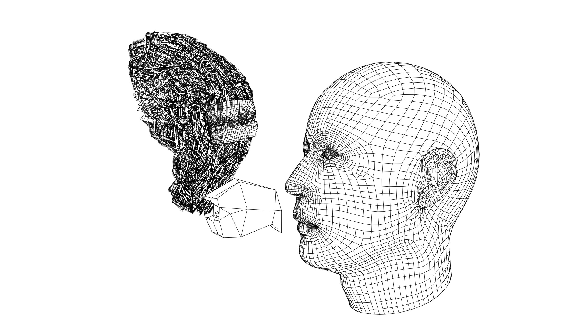 Albert Einstein UV Map Head 3D model_16