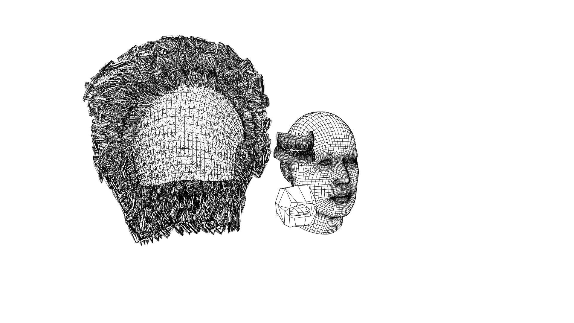 Albert Einstein UV Map Head 3D model_13