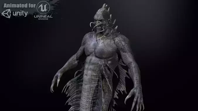 Mutant6R1 Low-poly 3D model