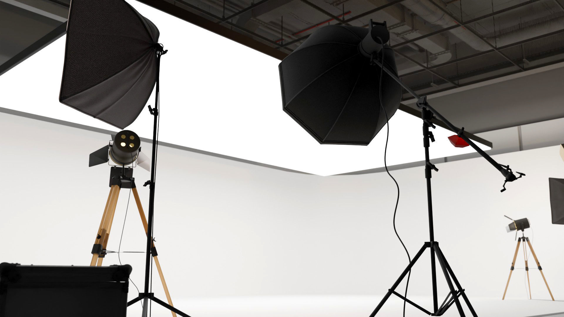 Lighting Studio Scene 3D Blend File Free model 3D model_4