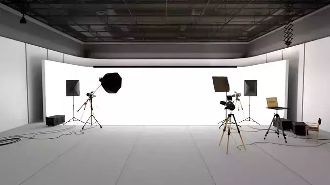 Lighting Studio Scene 3D Blend File Free model 3D model