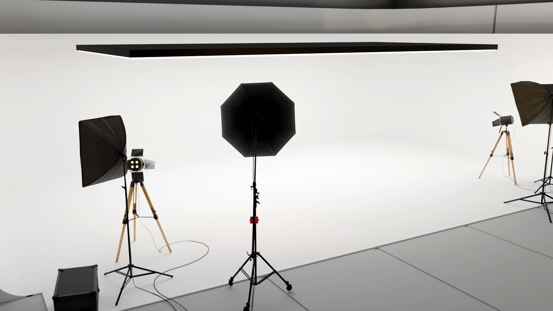 Lighting Studio Scene 3D Blend File Free model 3D model_1