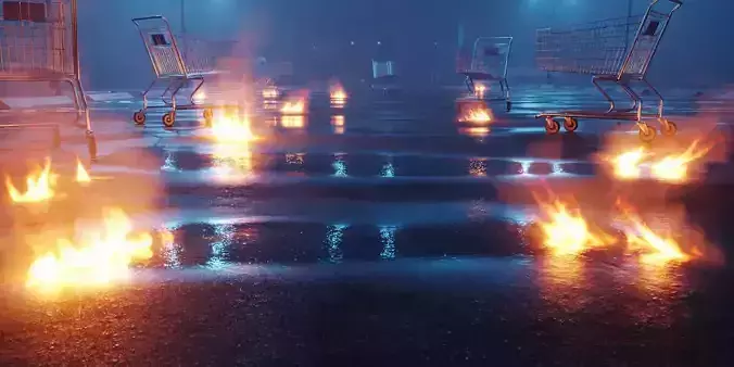 VDB Small Ground Fire - 600 Frames