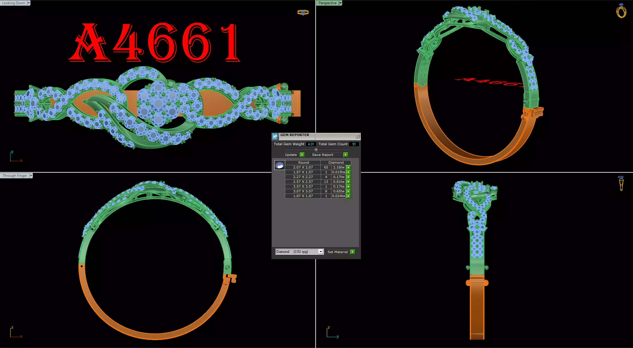 bangle bracelet 3D print model_0