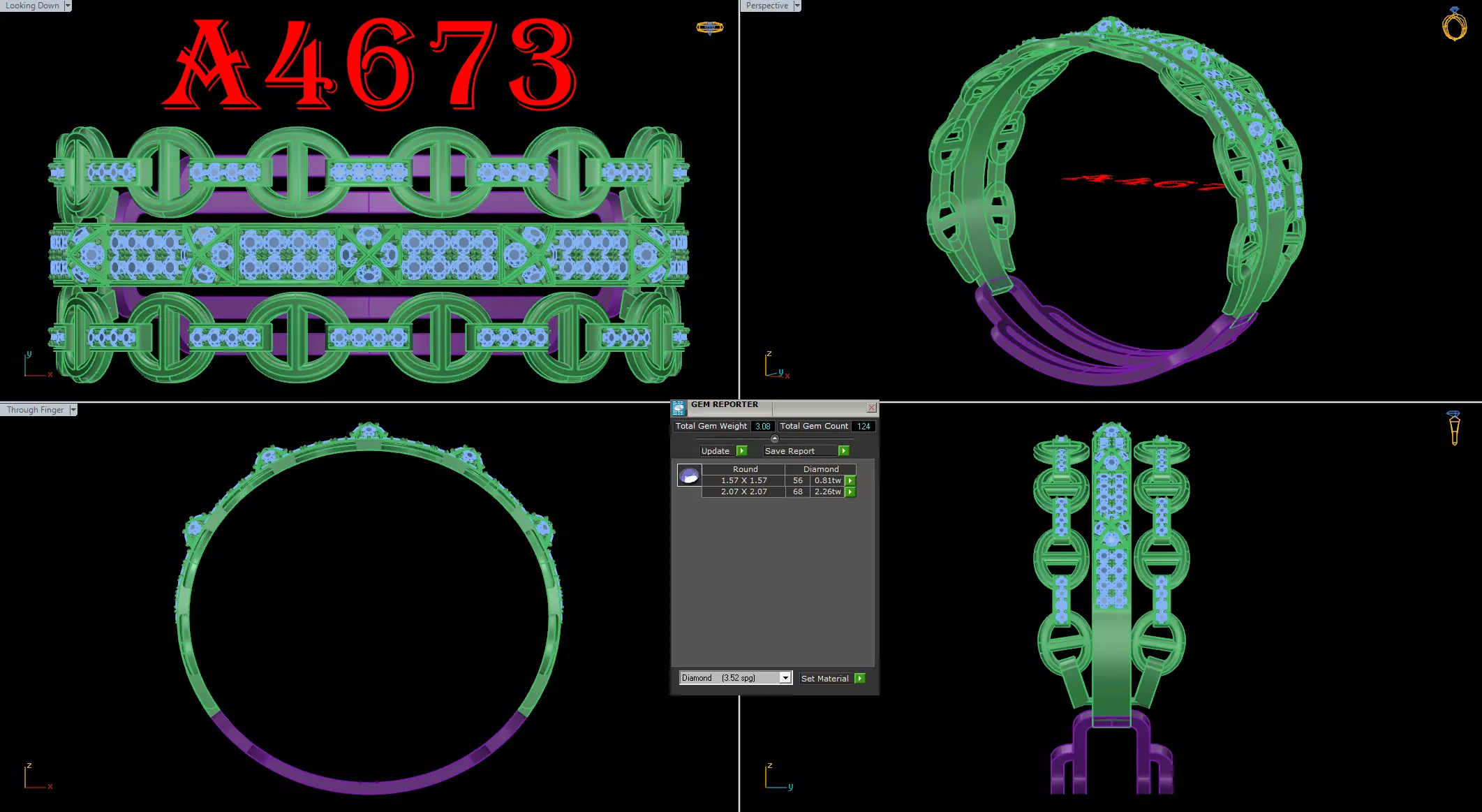 bangle bracelet 3D print model_0