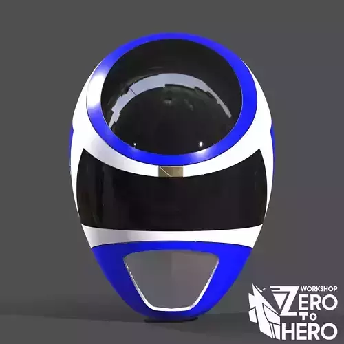 Power Ranger In Space Blue Helmet 3D print model