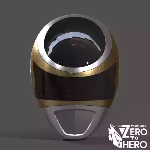 Power Ranger In Space Silver Helmet 3D print model