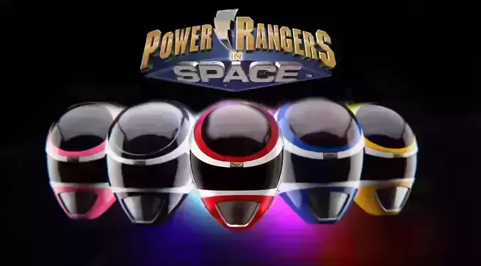 Combo of 5 Power Ranger In Space Helmet 3D Model Collection