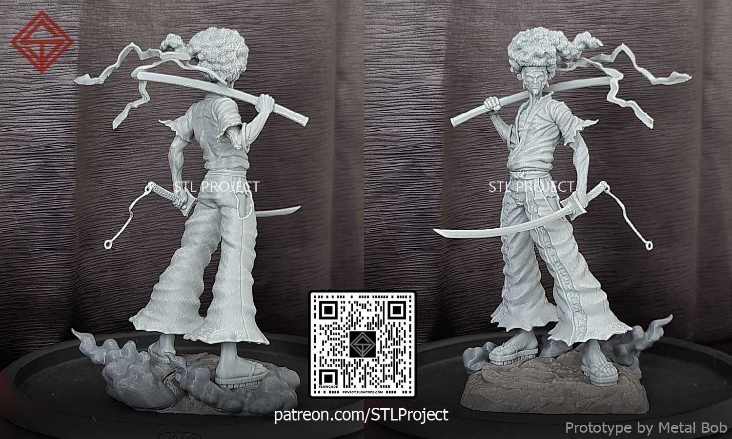 Afro Samurai 3D print model_2