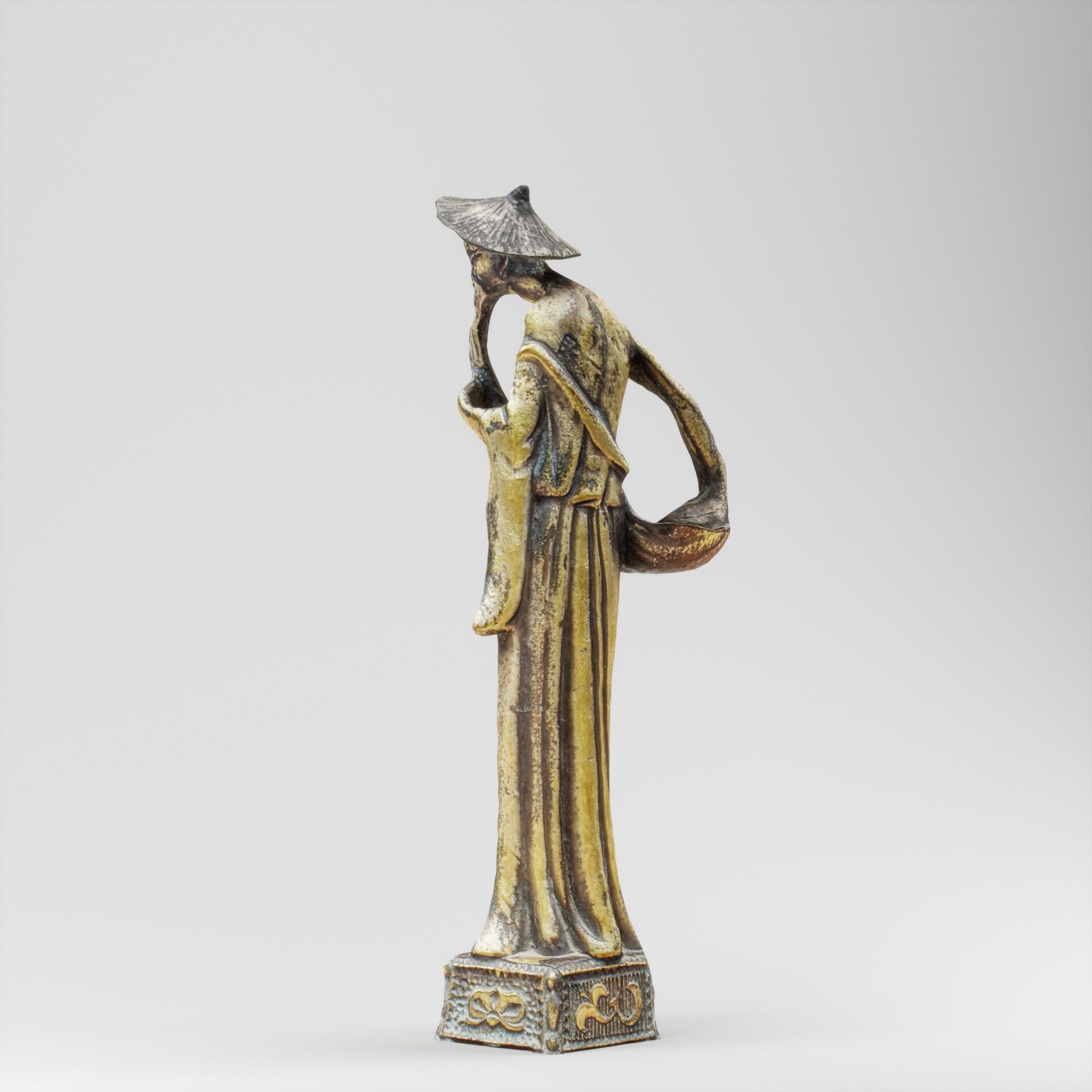 statue model Low-poly 3D model_1