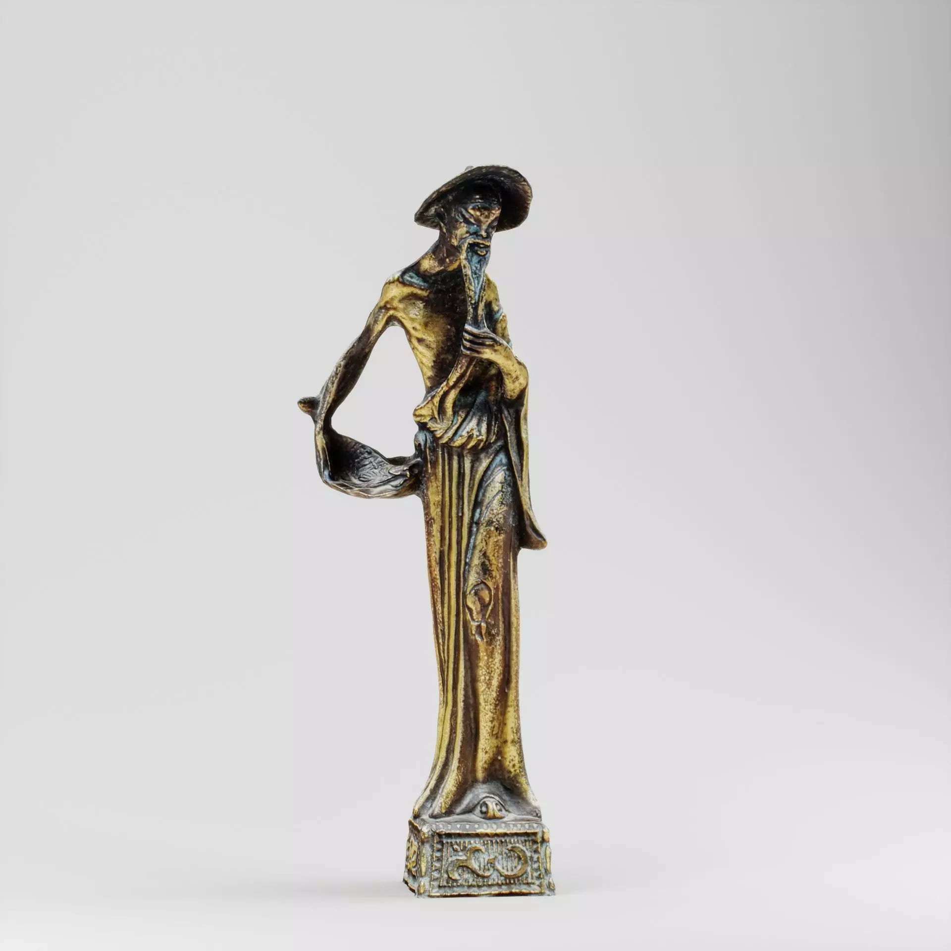 statue model Low-poly 3D model_0