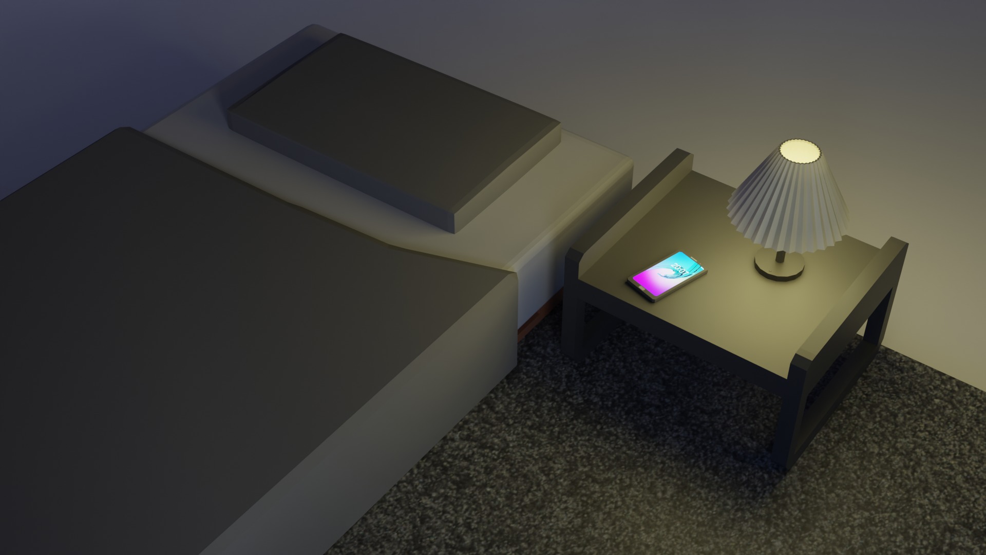 Low Poly Asian Isometric Room Low-poly 3D model_2