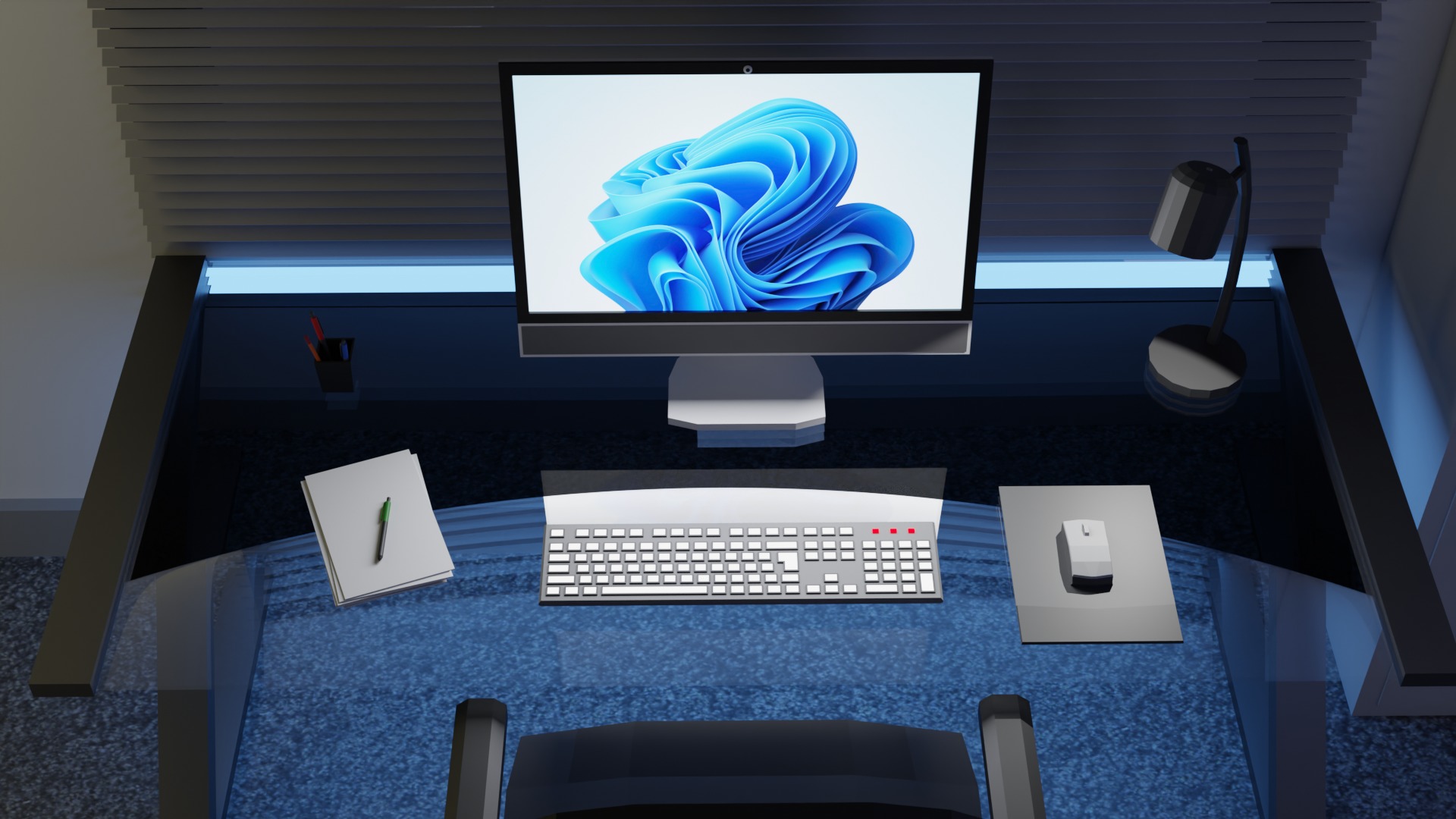 Low Poly Asian Isometric Room Low-poly 3D model_1