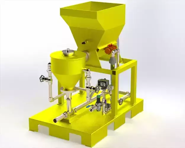 Scaletron Volumetric Screw Feeder with Wetting Cone 3D model