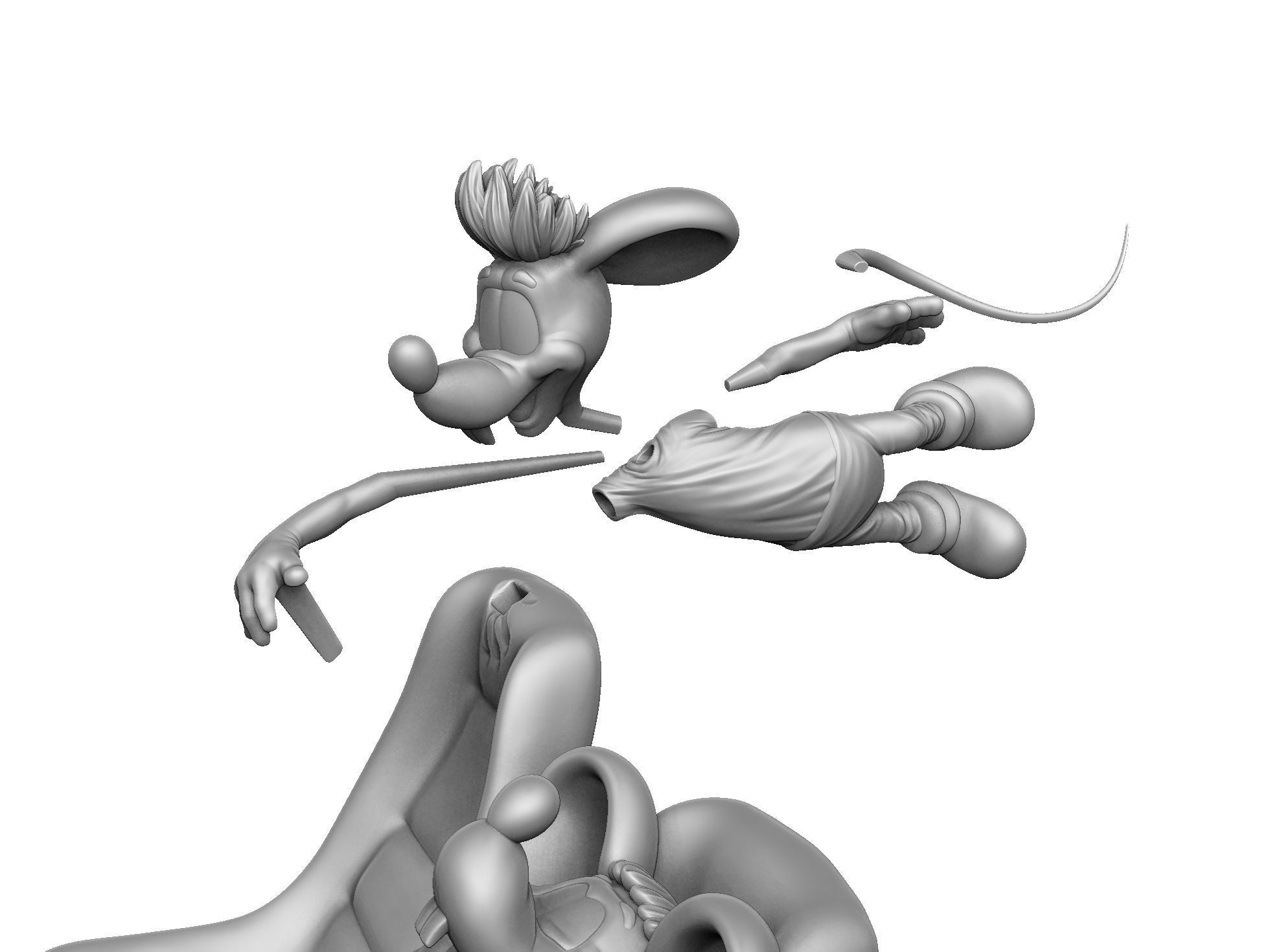 Leopold the cat car with mice for 3D printing STL 3D print model_31