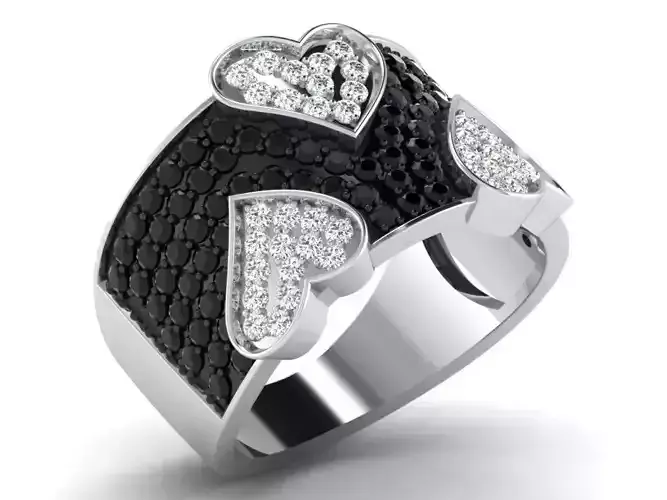 Light Weight White Gold Diamond Ring DR-6574