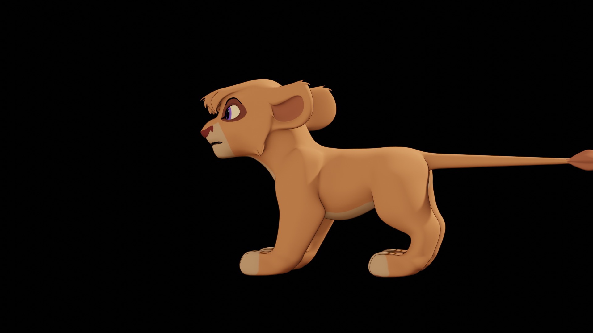 Vitani Lion Cub Low-poly 3D model_18