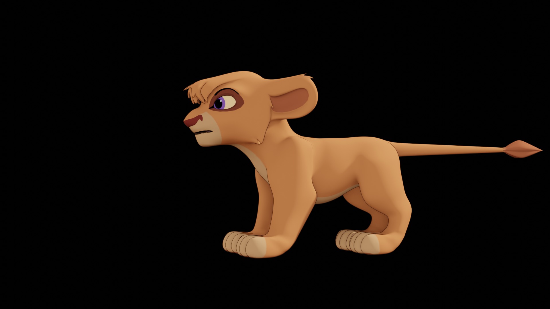 Vitani Lion Cub Low-poly 3D model_85