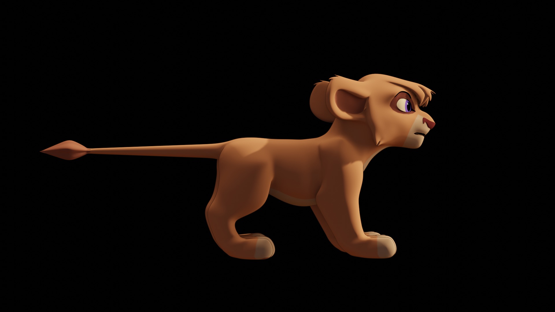 Vitani Lion Cub Low-poly 3D model_67