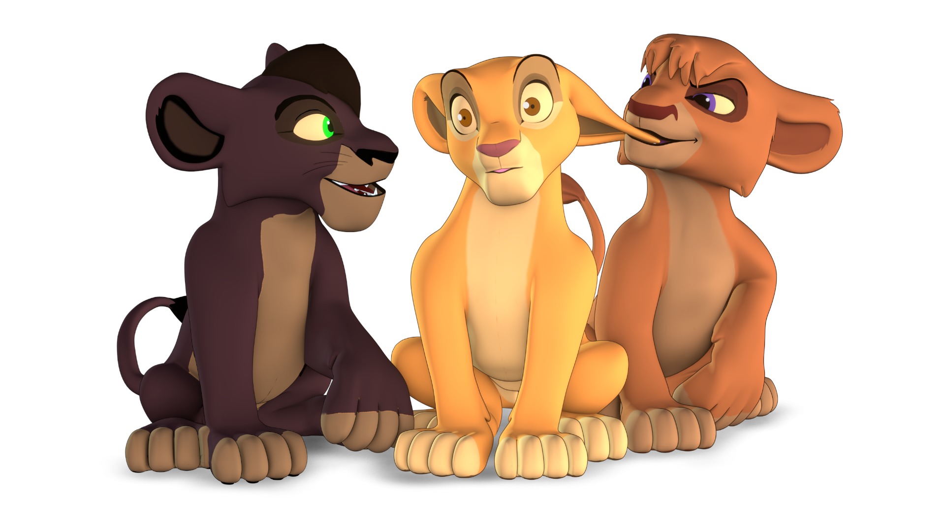 Vitani Lion Cub Low-poly 3D model_2