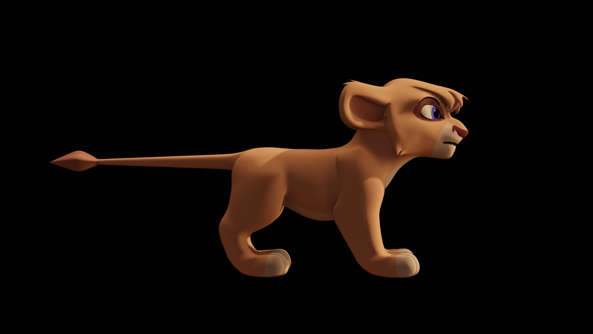 Vitani Lion Cub Low-poly 3D model_6