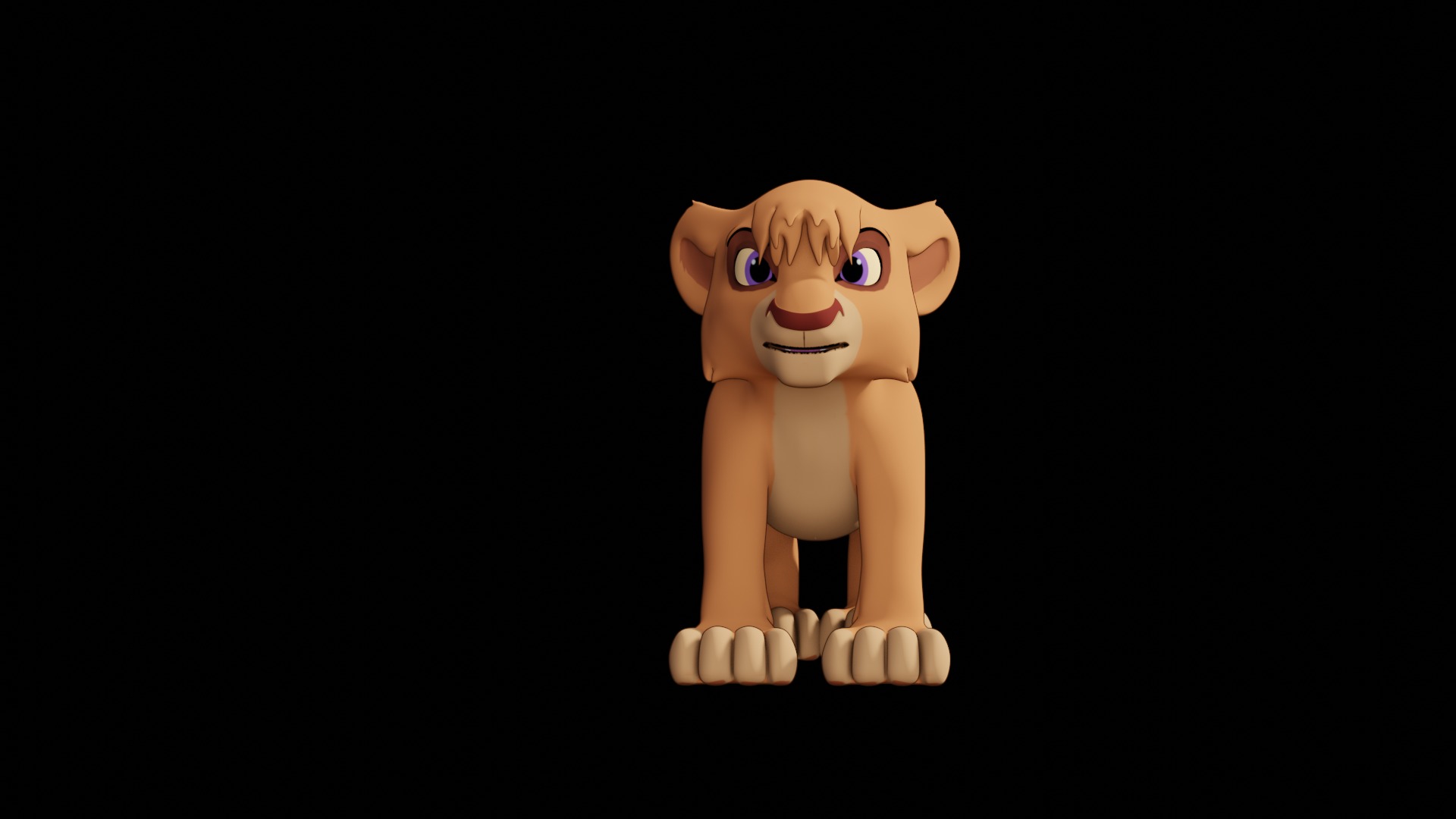 Vitani Lion Cub Low-poly 3D model_60