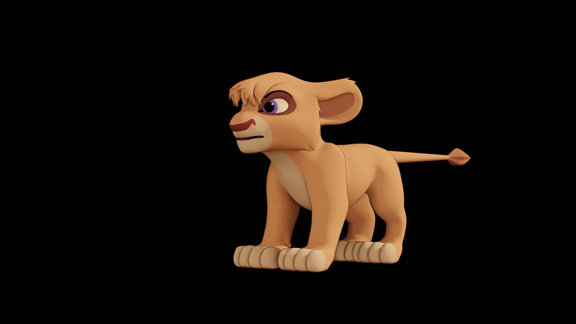 Vitani Lion Cub Low-poly 3D model_93