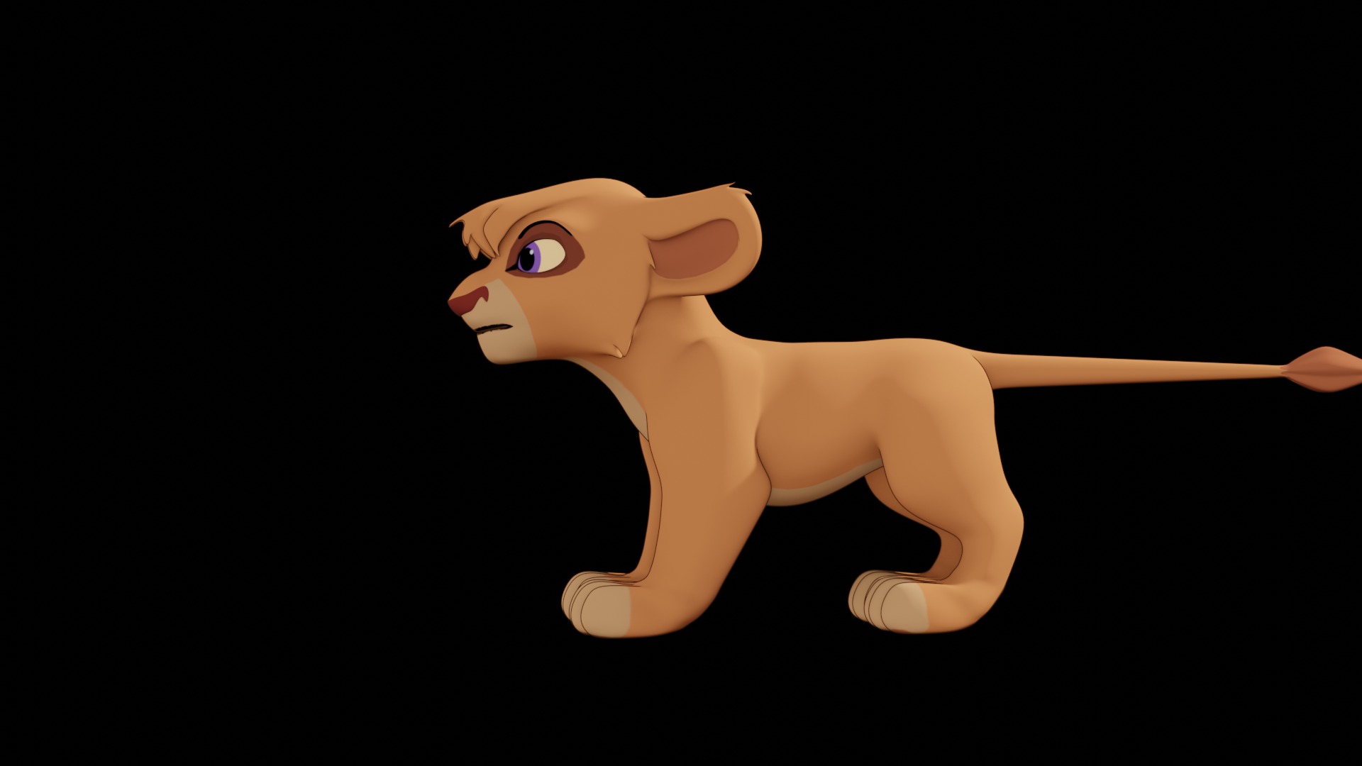 Vitani Lion Cub Low-poly 3D model_53