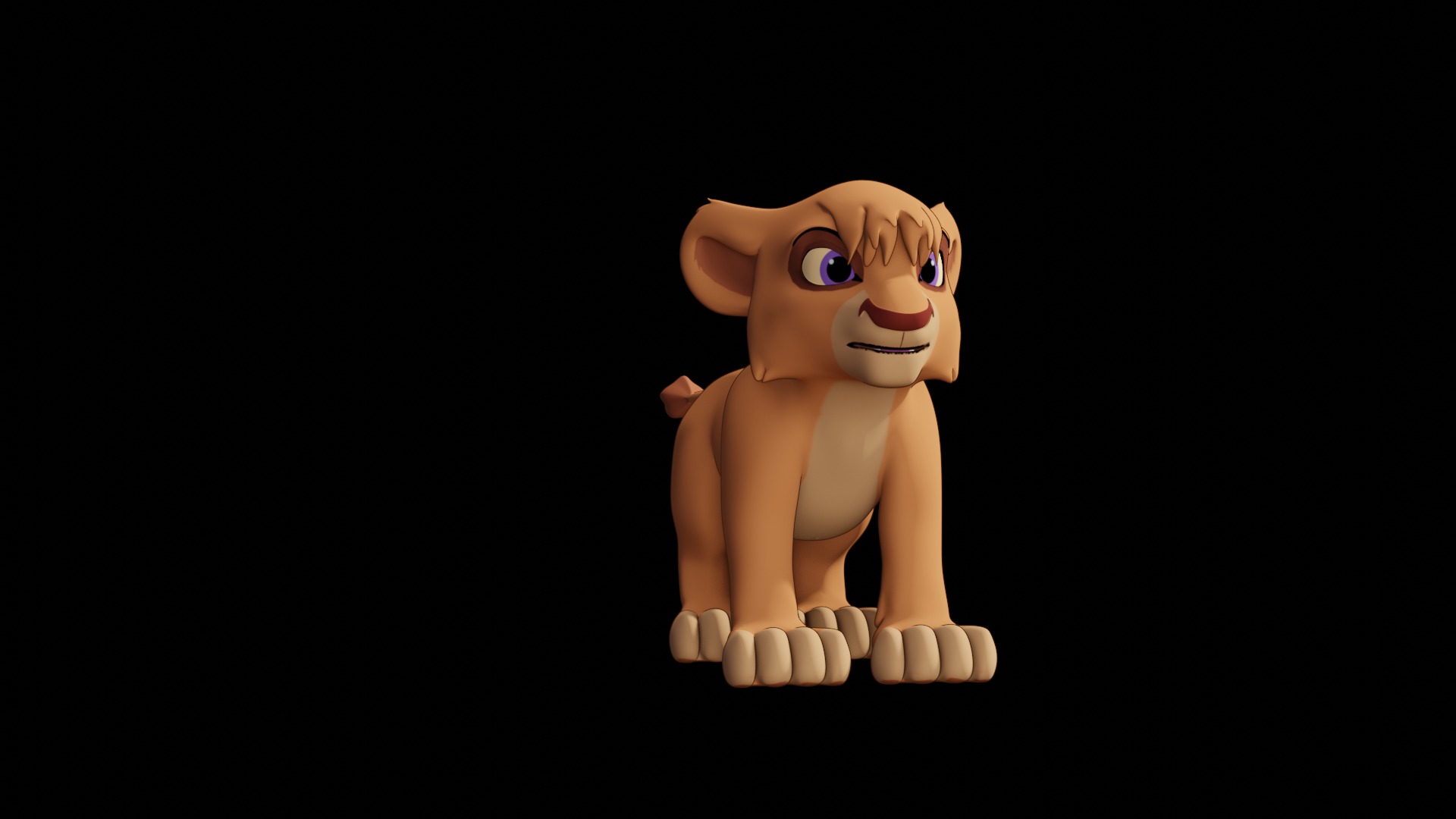 Vitani Lion Cub Low-poly 3D model_65