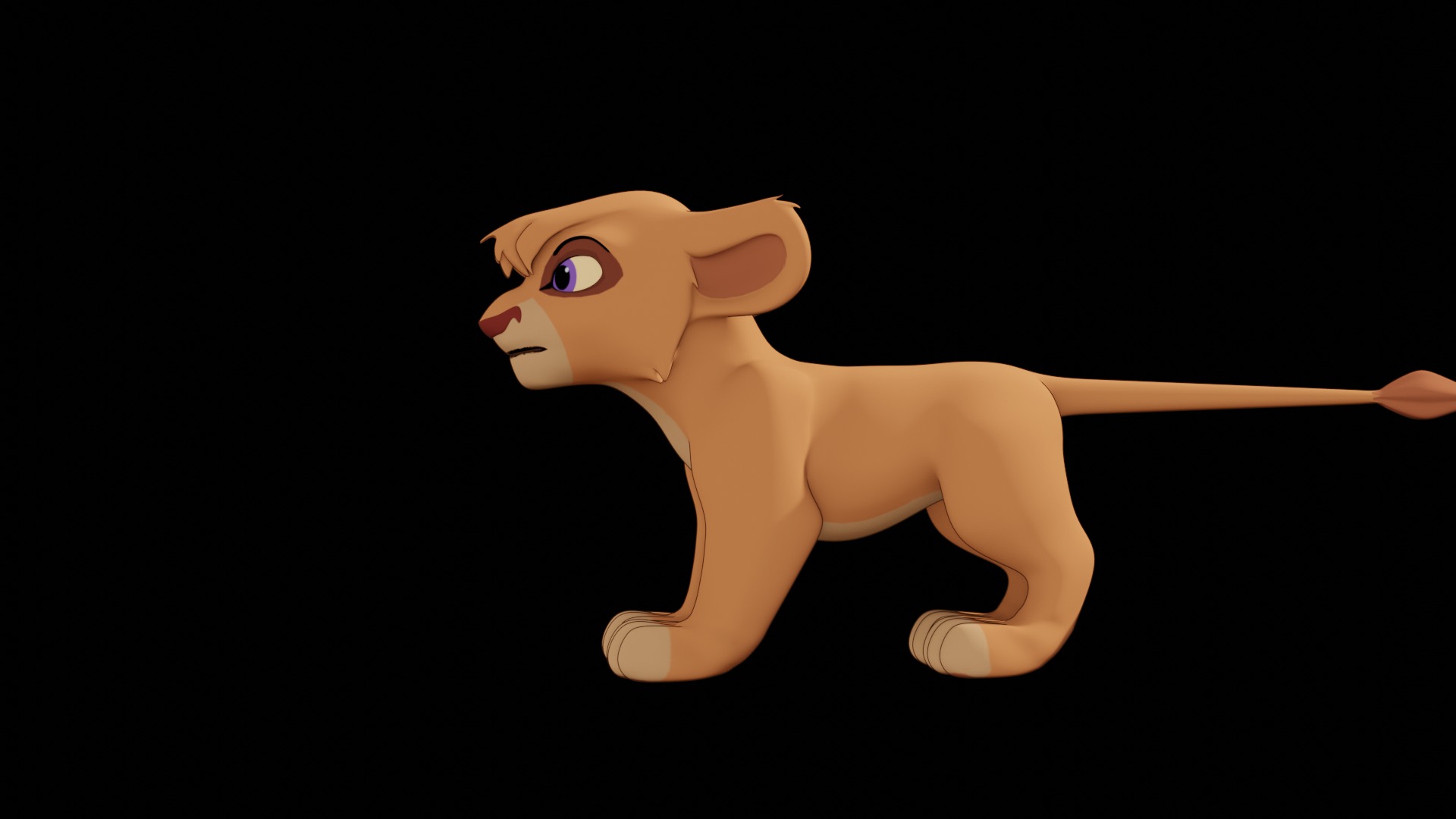 Vitani Lion Cub Low-poly 3D model_52