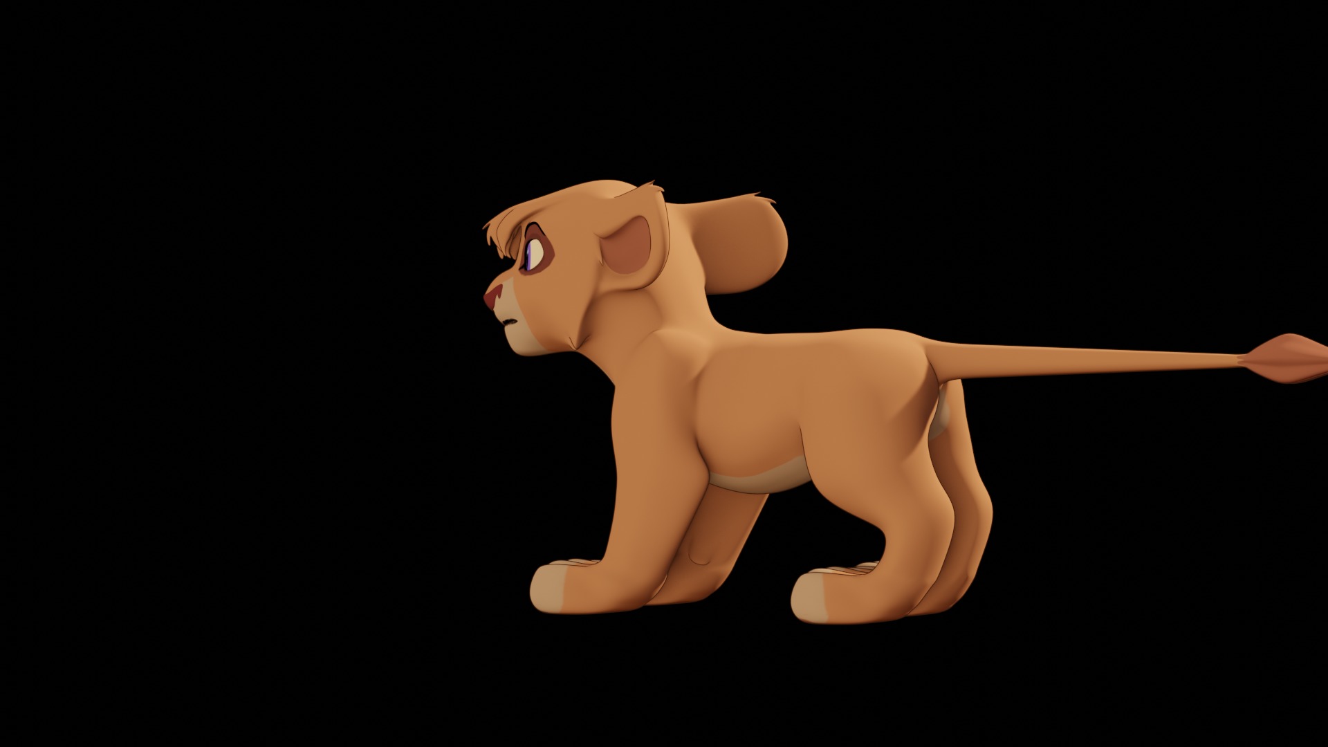 Vitani Lion Cub Low-poly 3D model_36