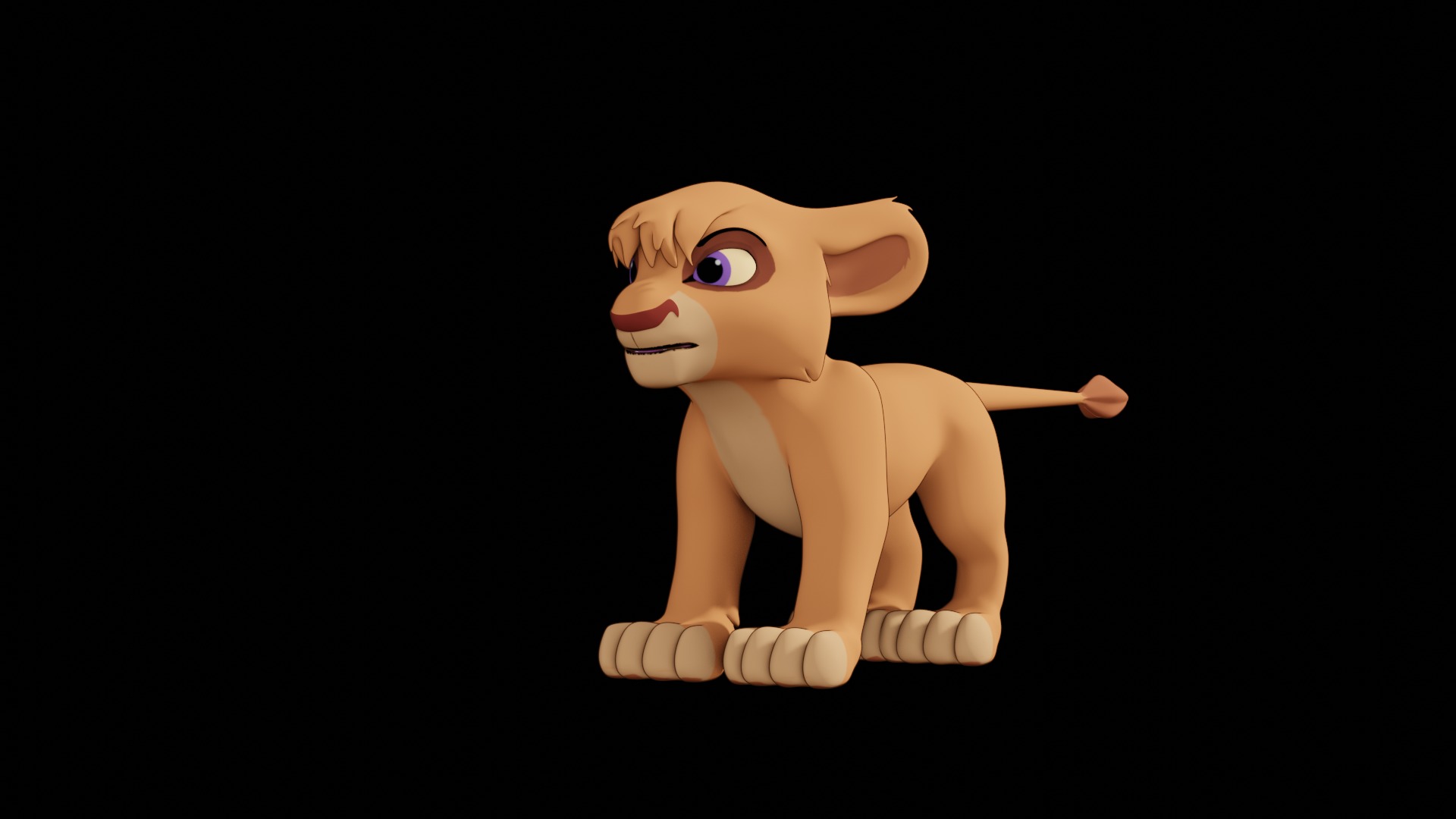 Vitani Lion Cub Low-poly 3D model_95