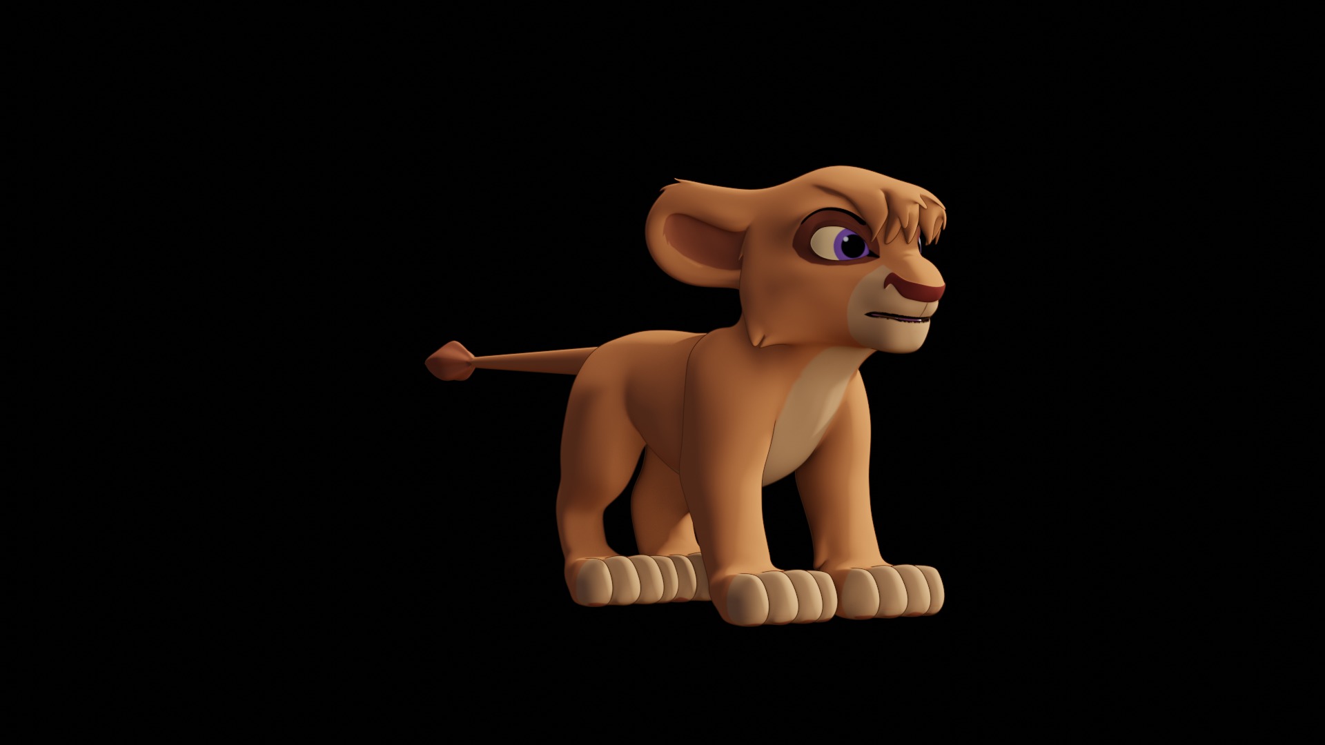 Vitani Lion Cub Low-poly 3D model_28