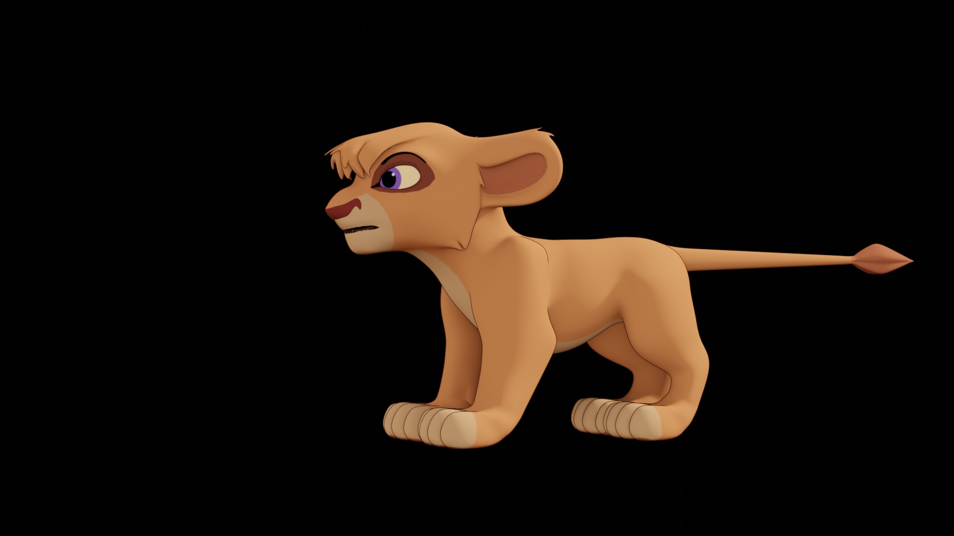 Vitani Lion Cub Low-poly 3D model_22