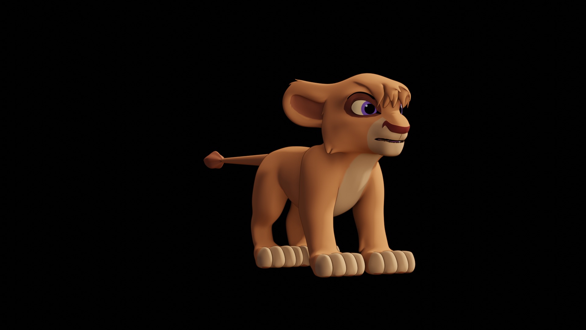 Vitani Lion Cub Low-poly 3D model_97