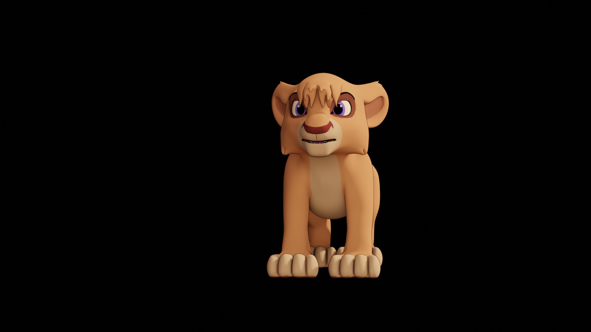 Vitani Lion Cub Low-poly 3D model_59