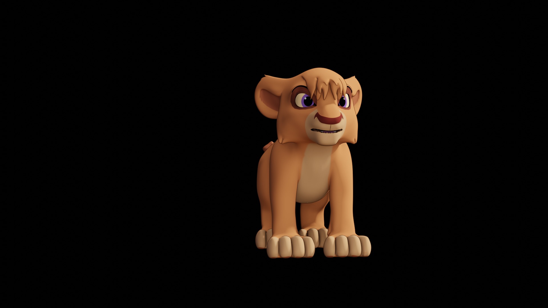 Vitani Lion Cub Low-poly 3D model_61