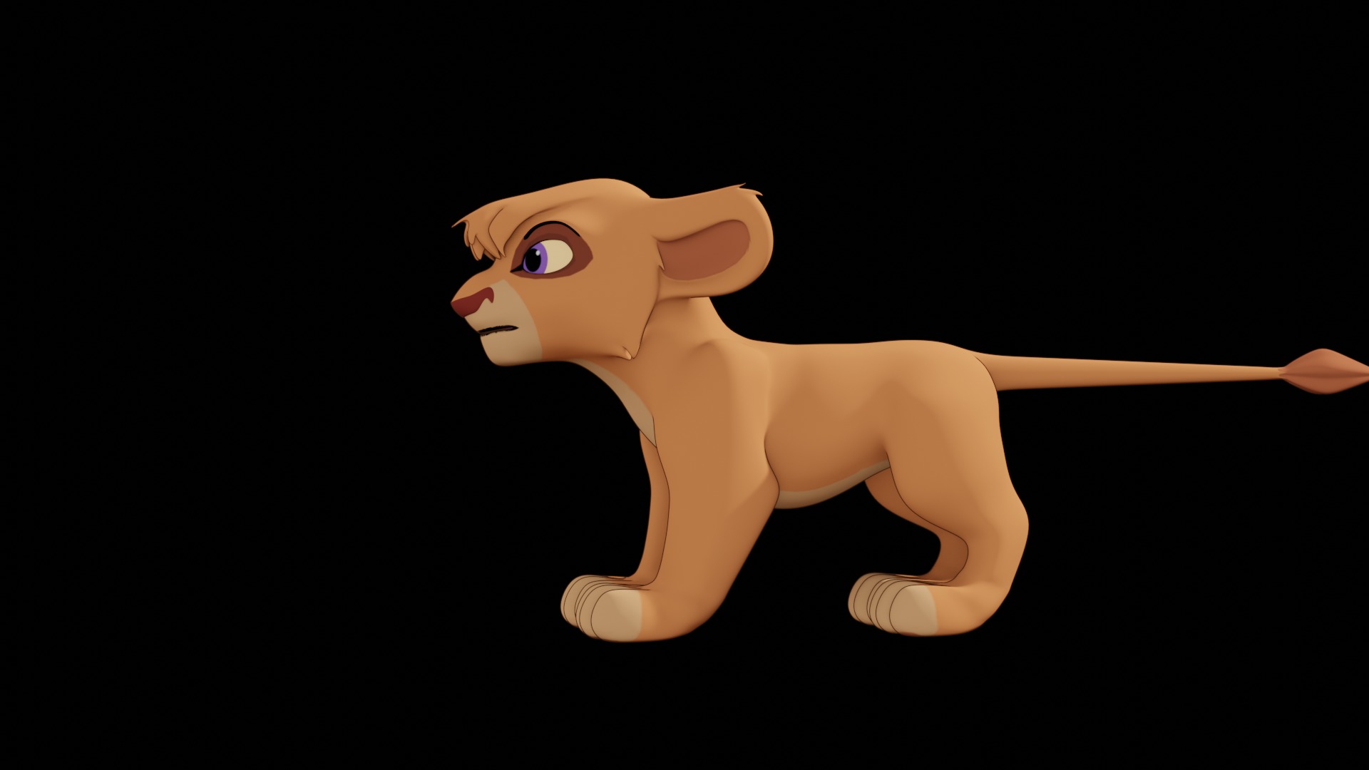 Vitani Lion Cub Low-poly 3D model_54