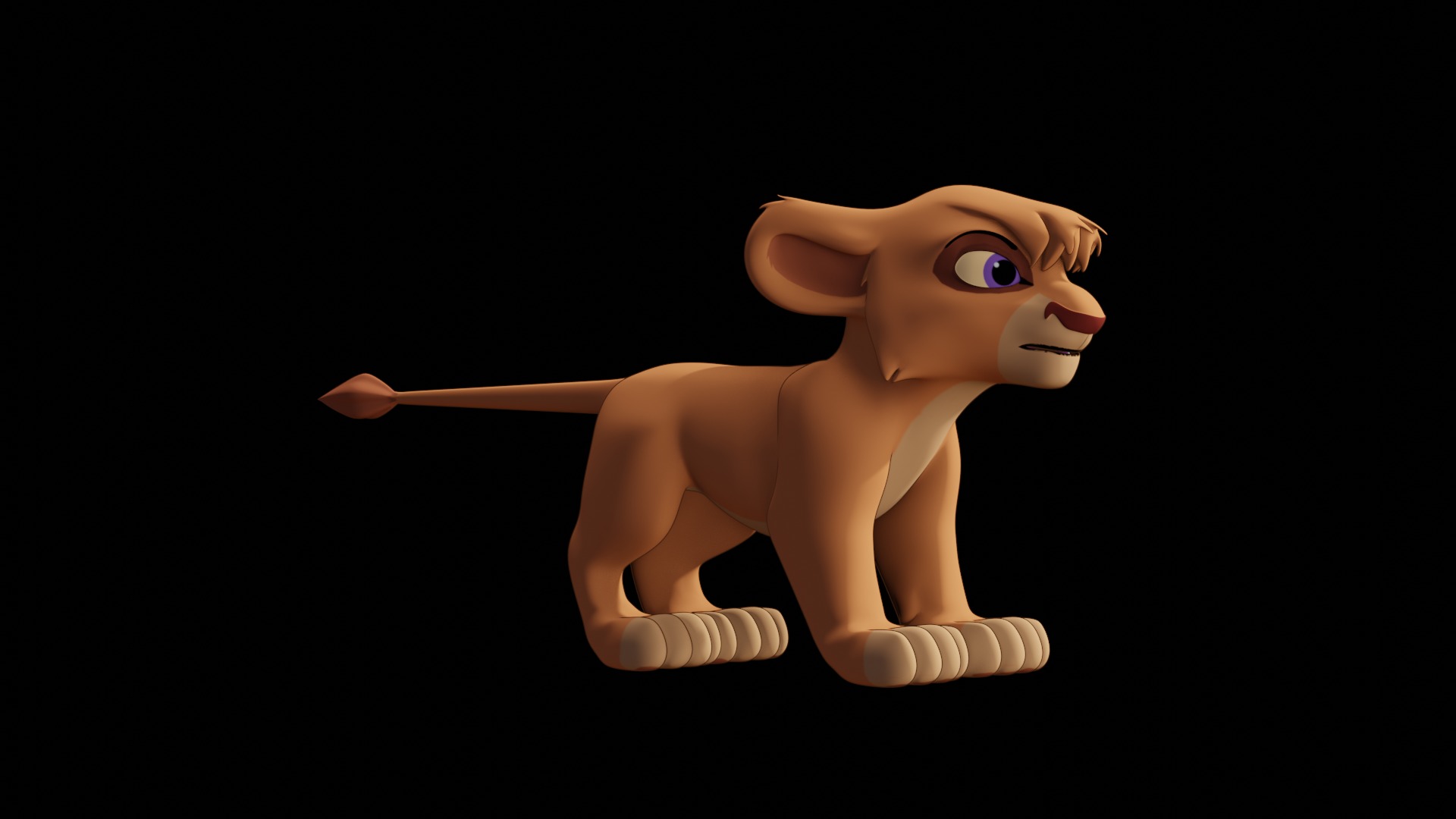 Vitani Lion Cub Low-poly 3D model_101
