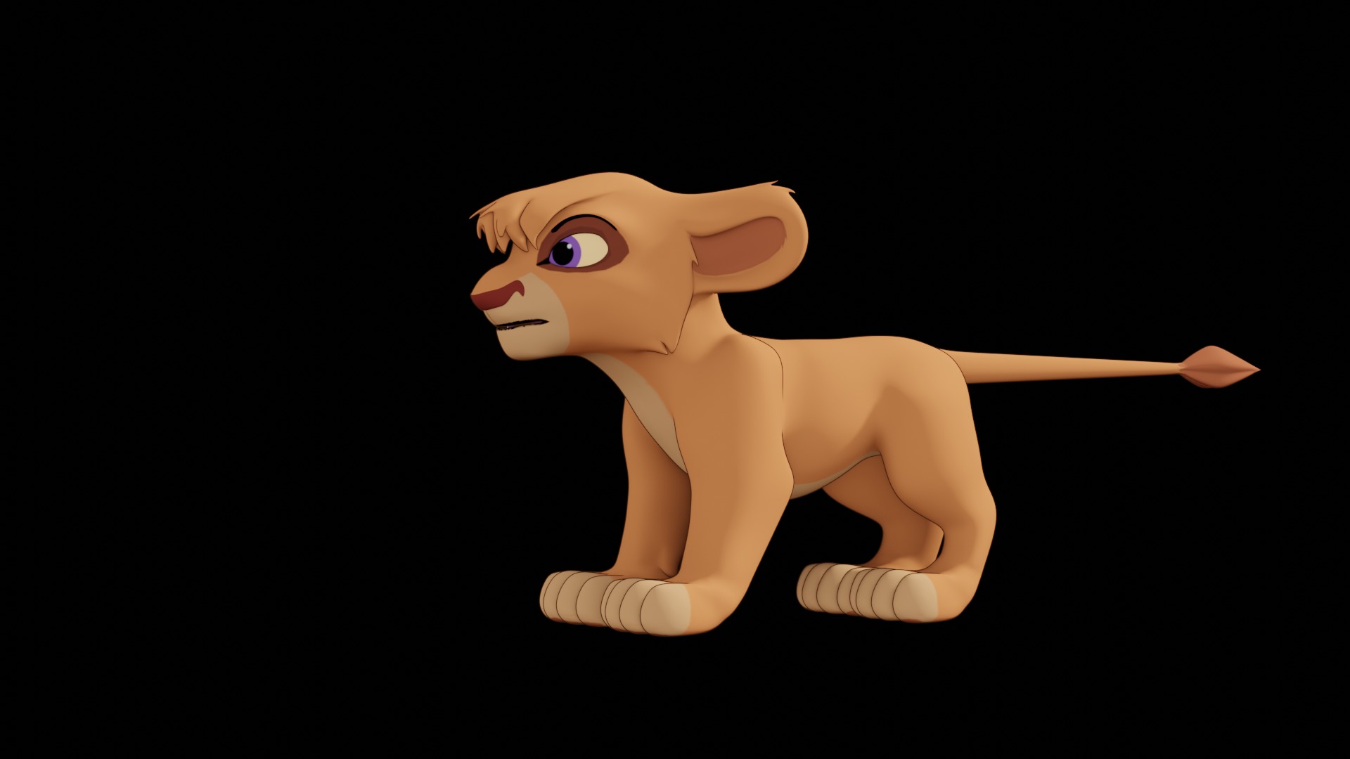 Vitani Lion Cub Low-poly 3D model_27
