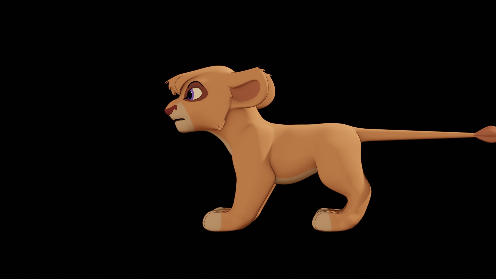 Vitani Lion Cub Low-poly 3D model_9