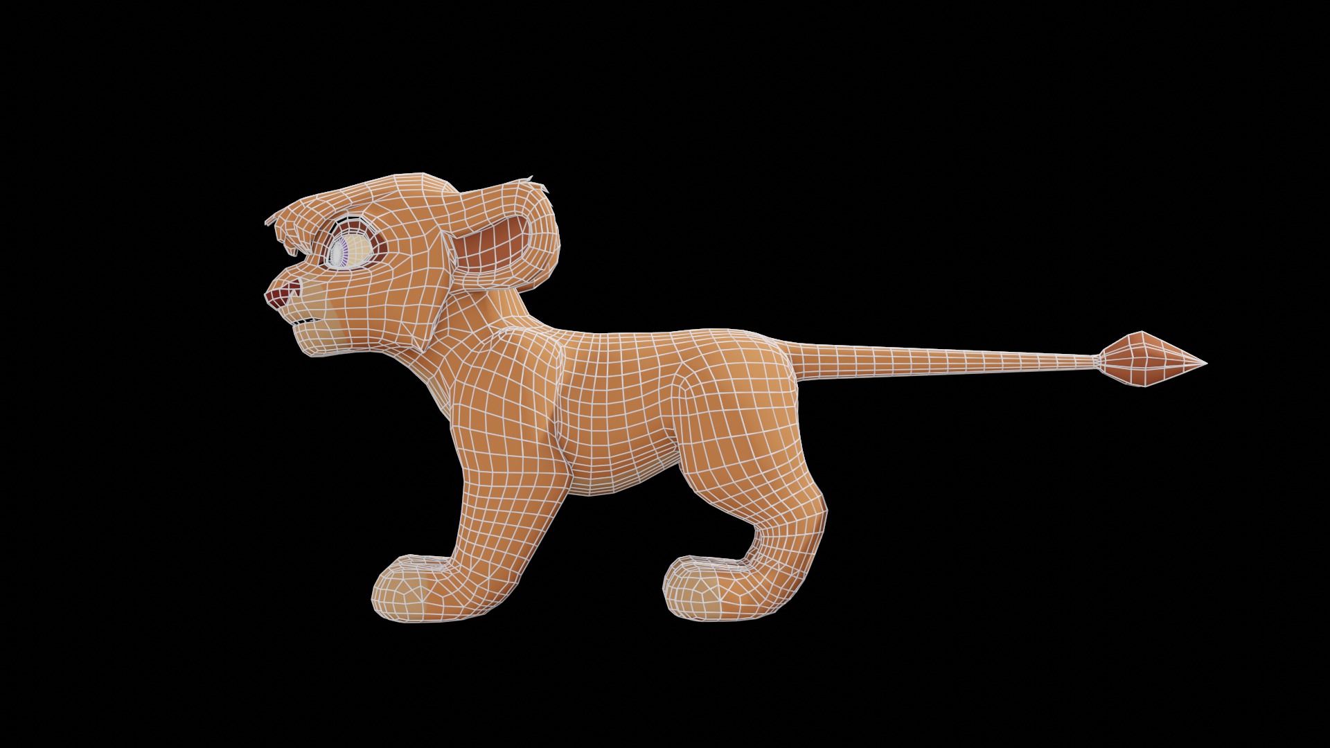 Vitani Lion Cub Low-poly 3D model_1