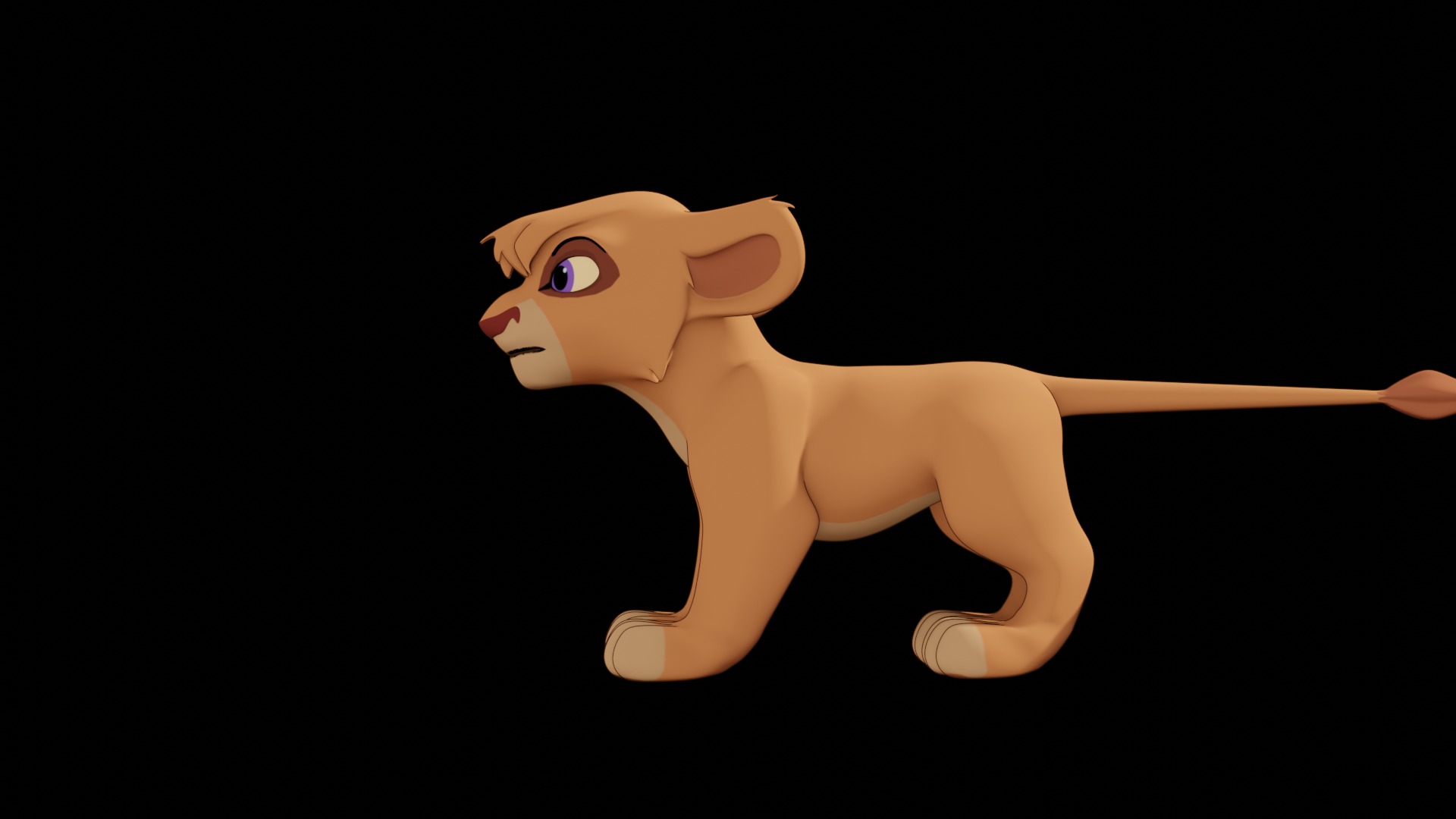 Vitani Lion Cub Low-poly 3D model_51