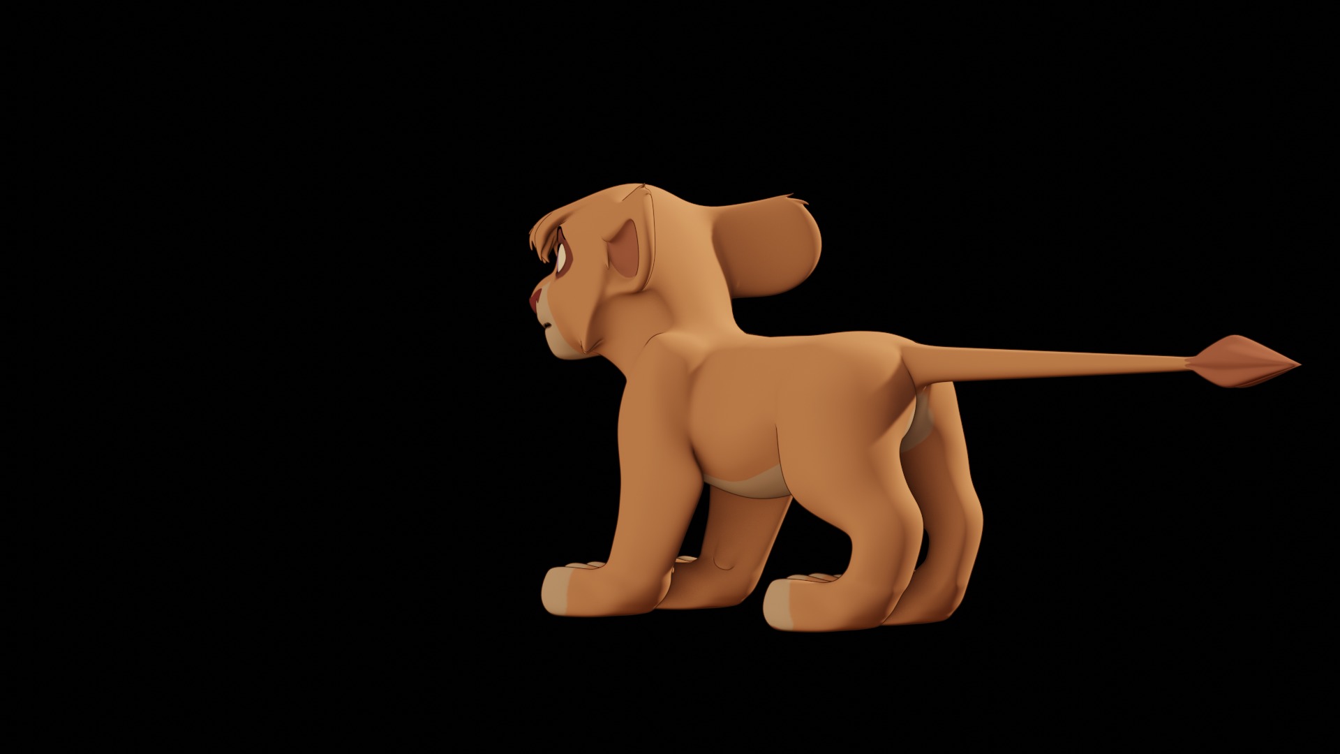 Vitani Lion Cub Low-poly 3D model_24