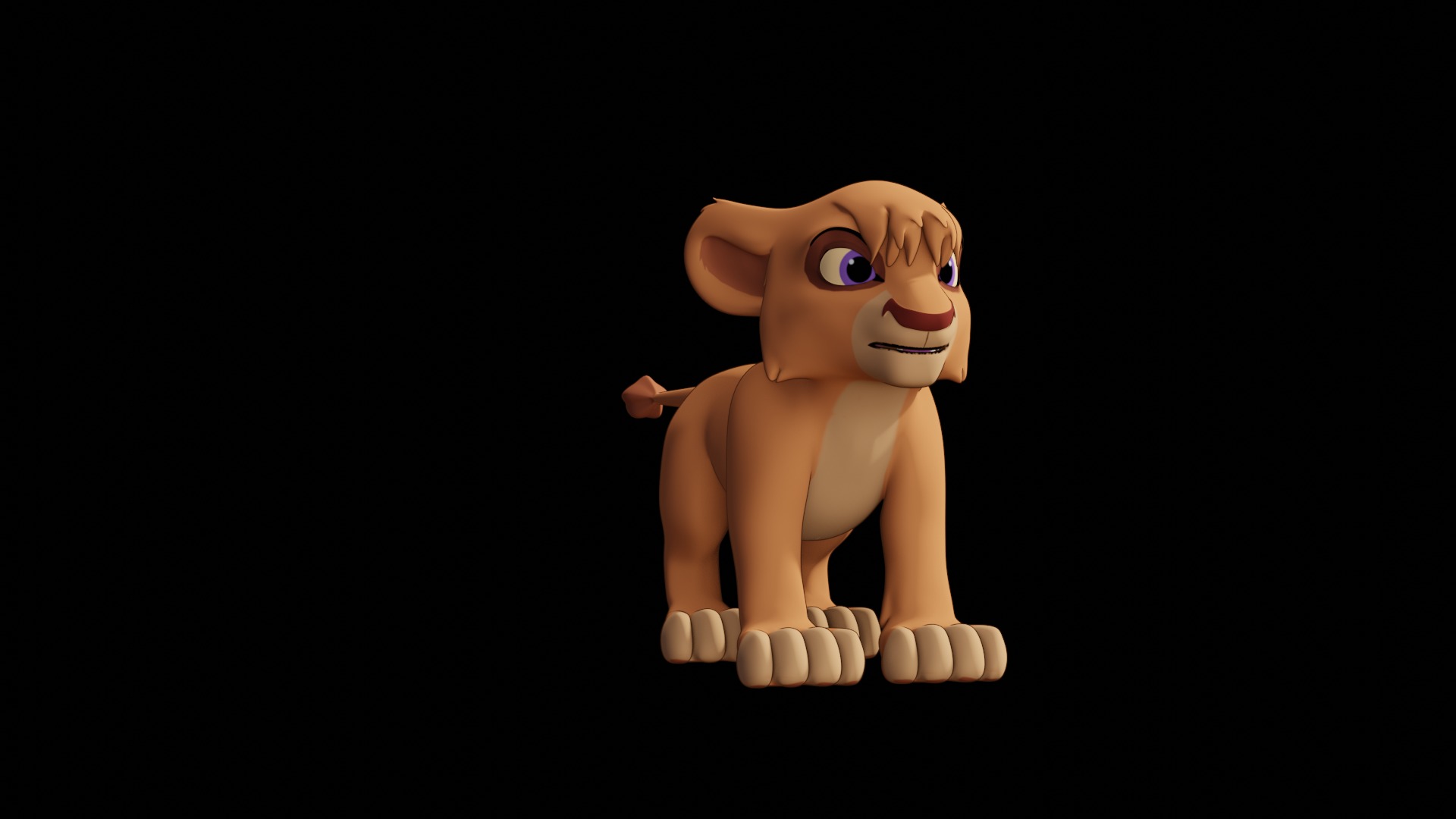 Vitani Lion Cub Low-poly 3D model_64