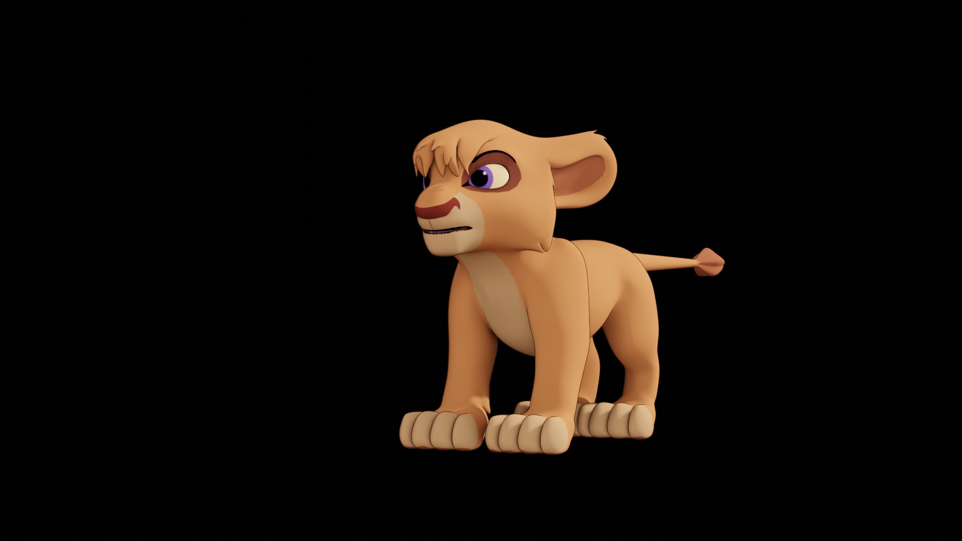 Vitani Lion Cub Low-poly 3D model_8
